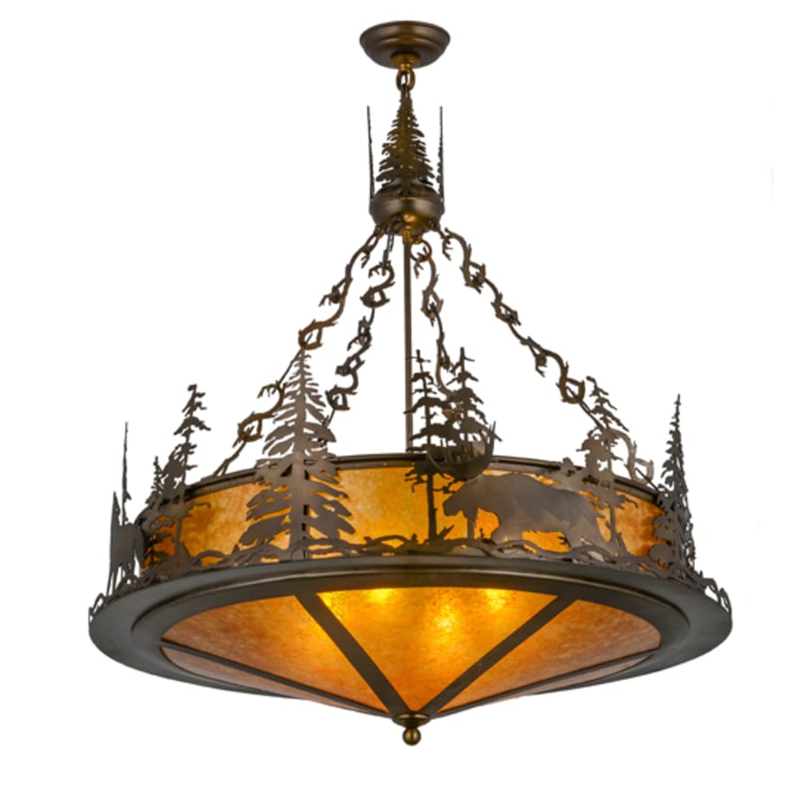 Meyda Tiffany Wildlife at Dusk 4 Light 34" Wide Pendant