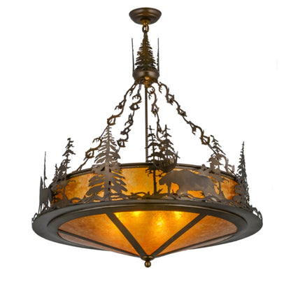 Meyda Tiffany Wildlife at Dusk 4 Light 34" Wide Pendant