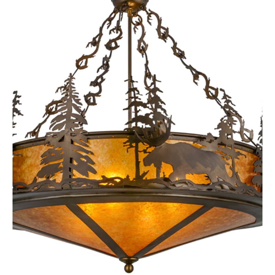 Meyda Tiffany Wildlife at Dusk 4 Light 34" Wide Pendant
