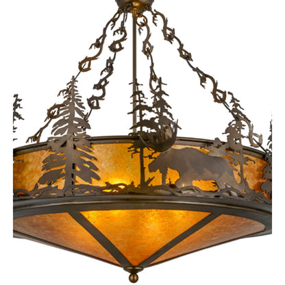 Meyda Tiffany Wildlife at Dusk 4 Light 34" Wide Pendant