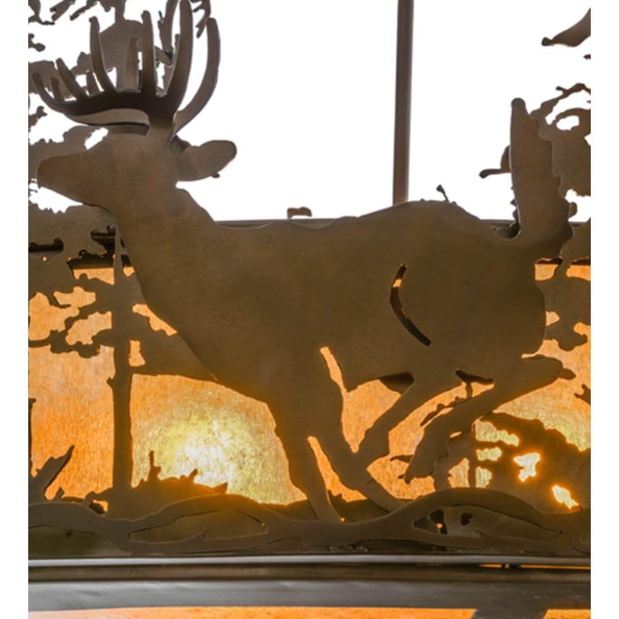 Meyda Tiffany Wildlife at Dusk 4 Light 34" Wide Pendant