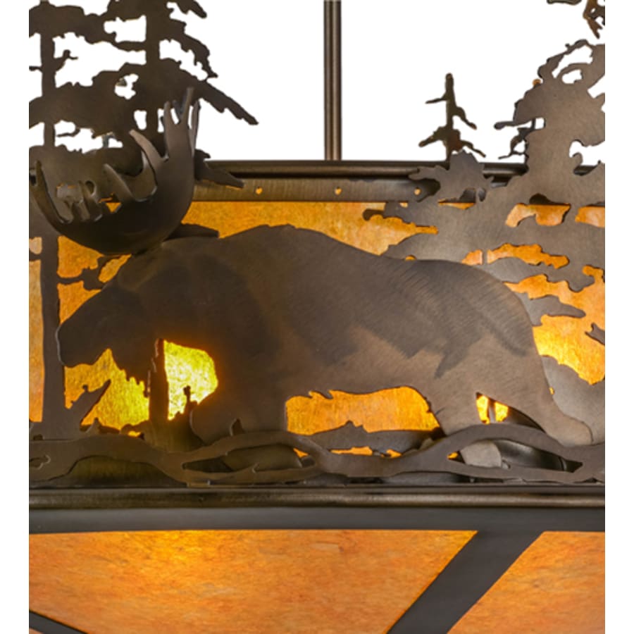 Meyda Tiffany Wildlife at Dusk 4 Light 34" Wide Pendant