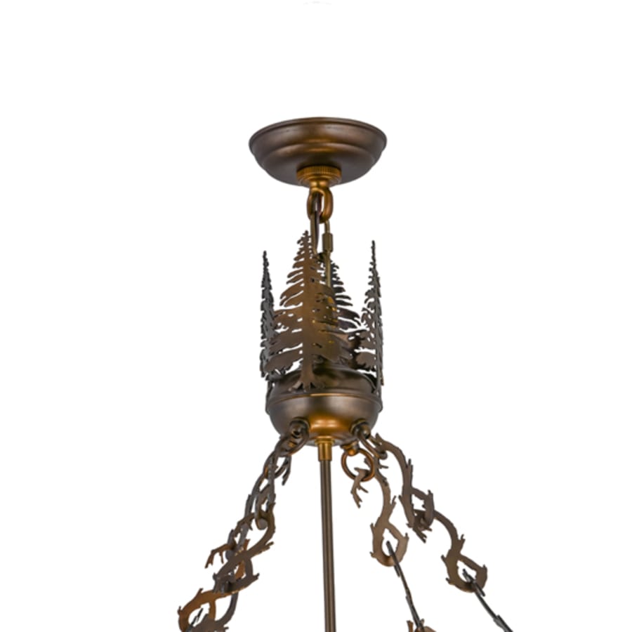 Meyda Tiffany Wildlife at Dusk 4 Light 34" Wide Pendant