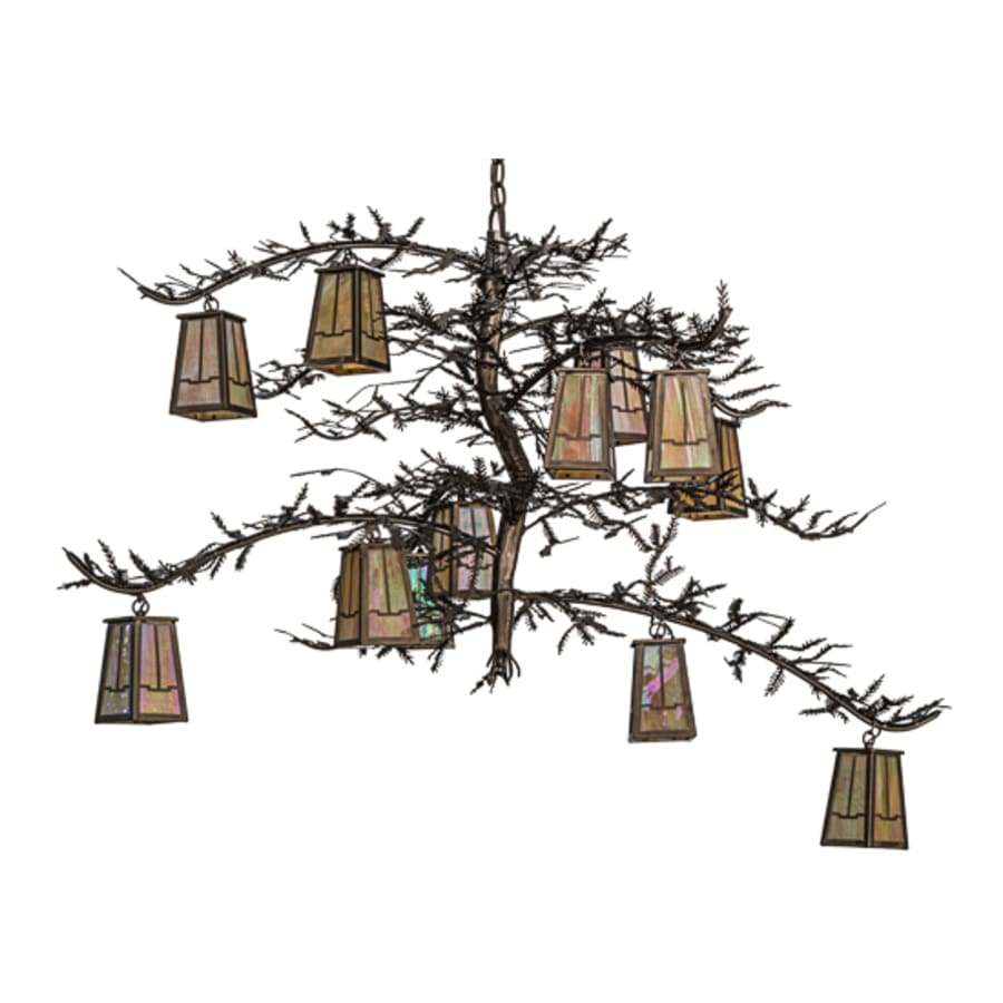Meyda Tiffany Pine Branch Valley View 12 Light 54" Wide Chandelier