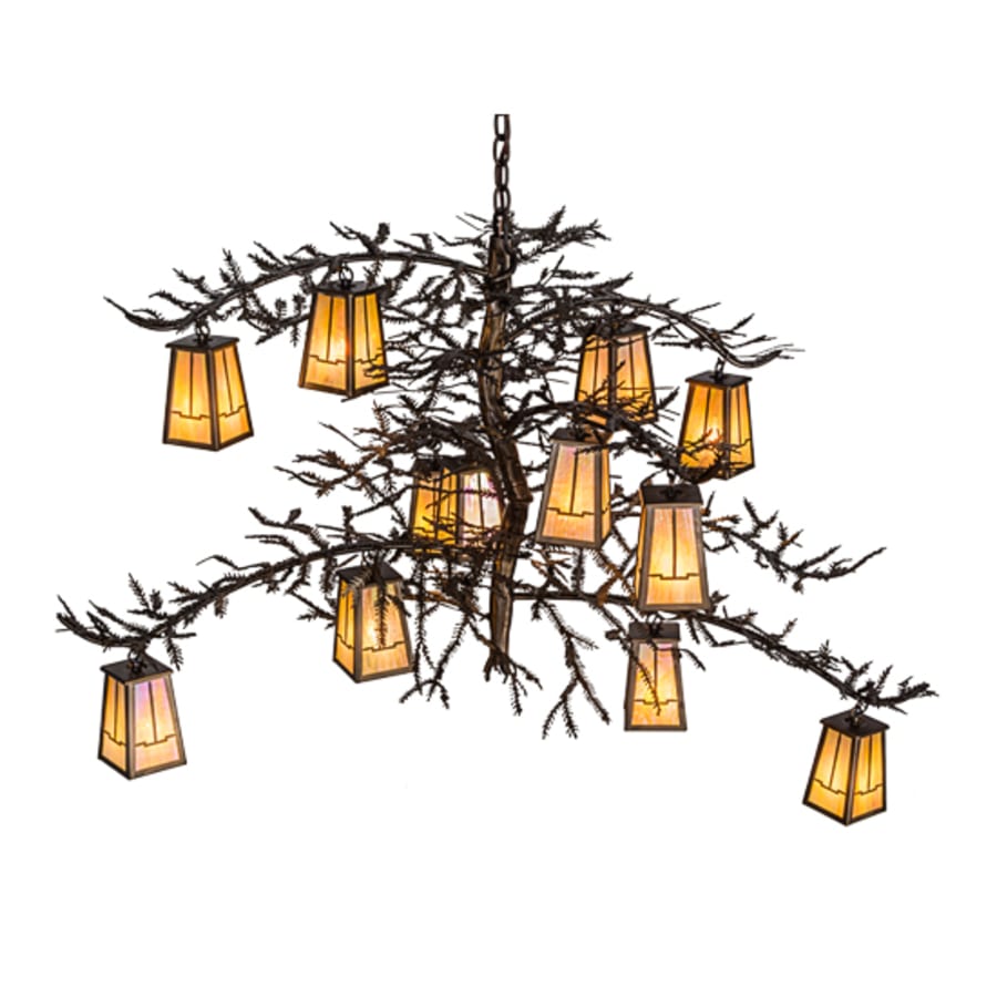 Meyda Tiffany Pine Branch Valley View 12 Light 54" Wide Chandelier