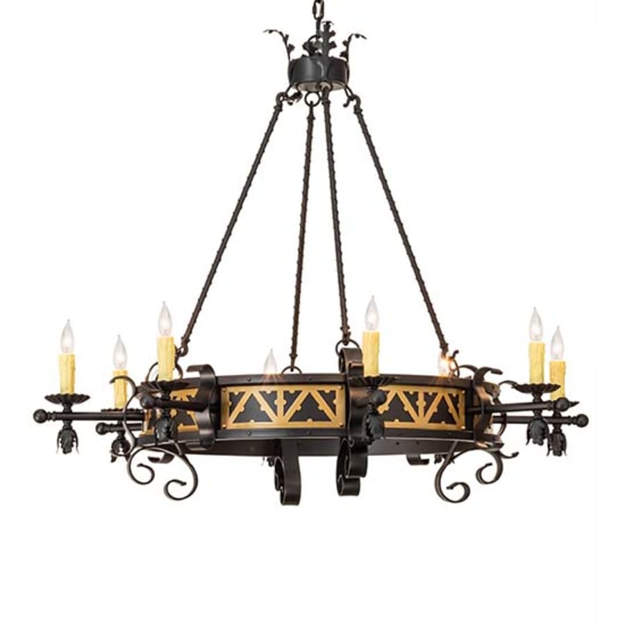 Meyda Tiffany Filomena 8 Light 48" Wide Taper Candle Style Chandelier