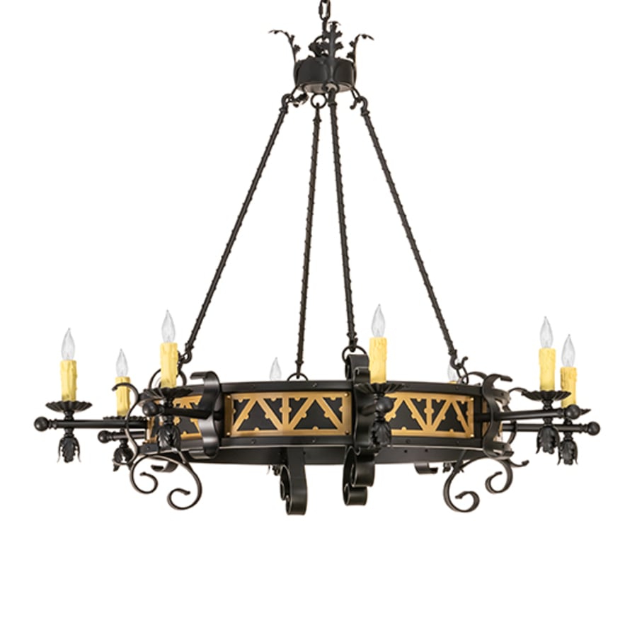 Meyda Tiffany Filomena 8 Light 48" Wide Taper Candle Style Chandelier