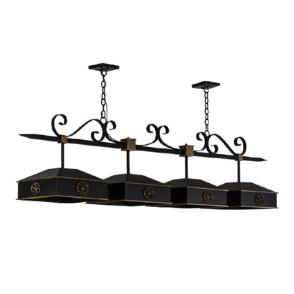 Meyda Tiffany Stefano 4 Light 78" Wide Linear Pendant