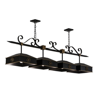 Meyda Tiffany Stefano 4 Light 78" Wide Linear Pendant