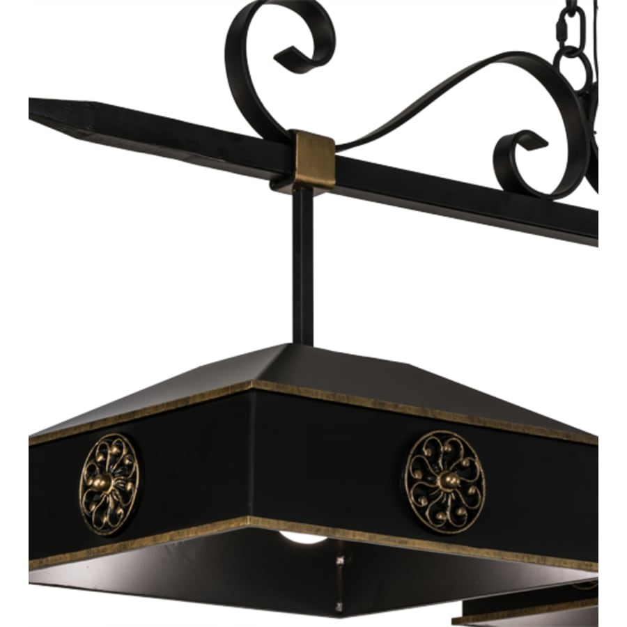 Meyda Tiffany Stefano 4 Light 78" Wide Linear Pendant