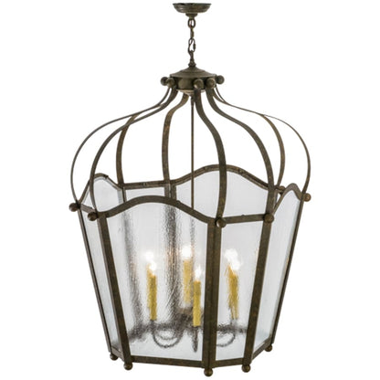 Meyda Tiffany Citadel 6 Light 33" Wide Taper Candle Pendant
