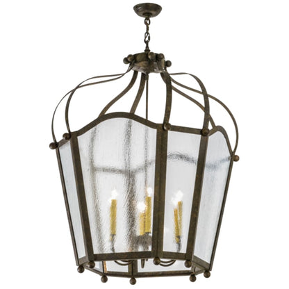Meyda Tiffany Citadel 6 Light 33" Wide Taper Candle Pendant