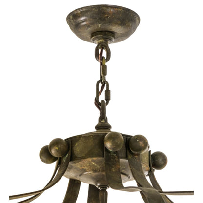 Meyda Tiffany Citadel 6 Light 33" Wide Taper Candle Pendant