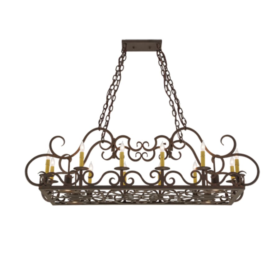 Meyda Tiffany Carlotta 12 Light 25" Wide Taper Candle Pendant