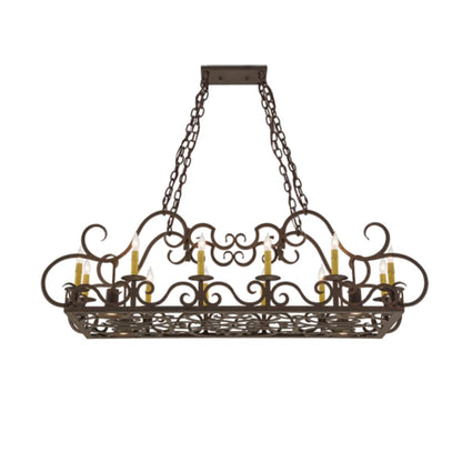 Meyda Tiffany Carlotta 12 Light 25" Wide Taper Candle Pendant