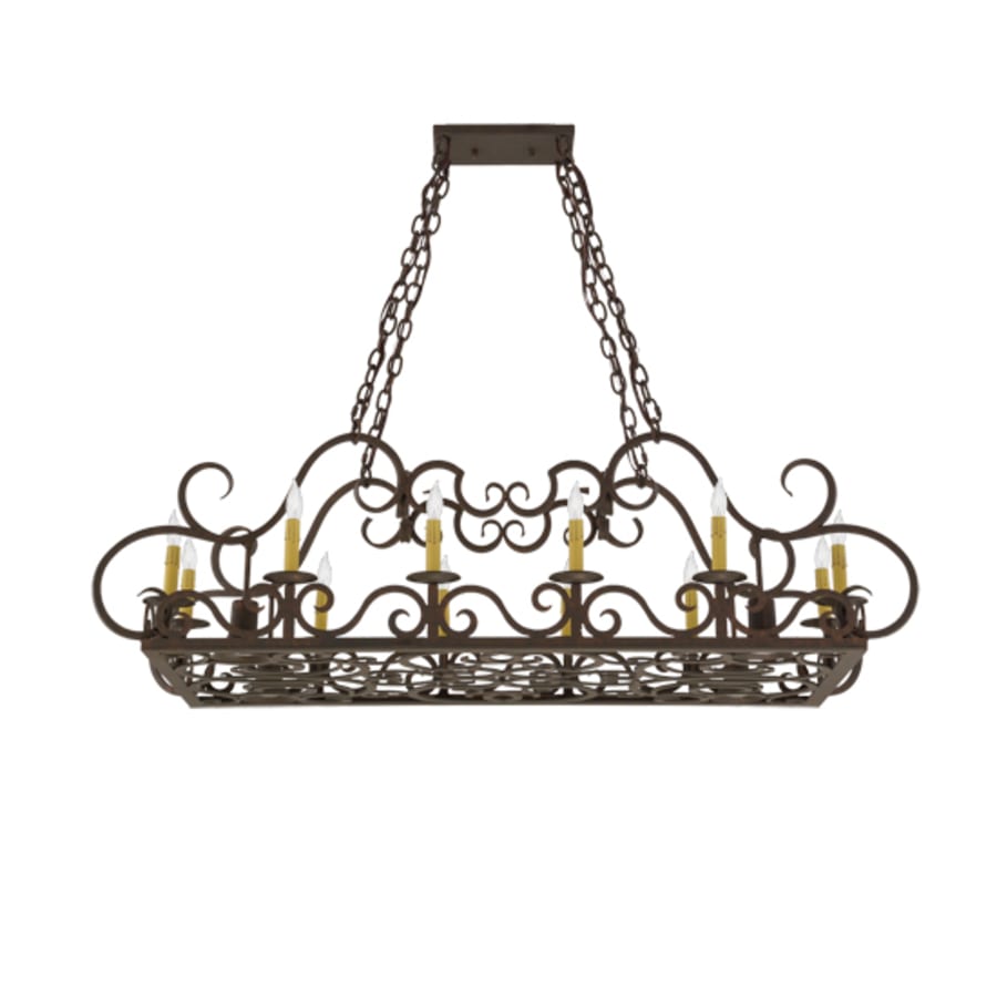 Meyda Tiffany Carlotta 12 Light 25" Wide Taper Candle Pendant