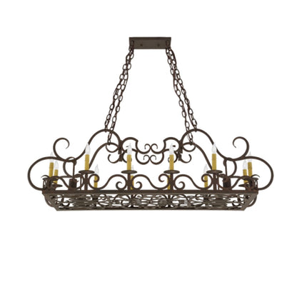 Meyda Tiffany Carlotta 12 Light 25" Wide Taper Candle Pendant