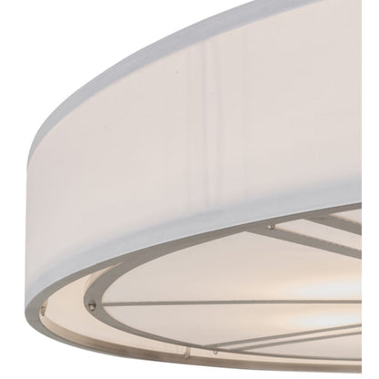 Meyda Tiffany Cilindro Milwaukee 8 Light 60" Wide Flush Mount Drum Ceiling Fixture