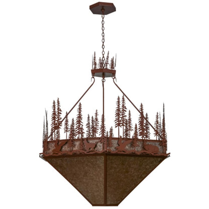 Meyda Tiffany Wildlife at Pine Lake 9 Light 60" Wide Pendant