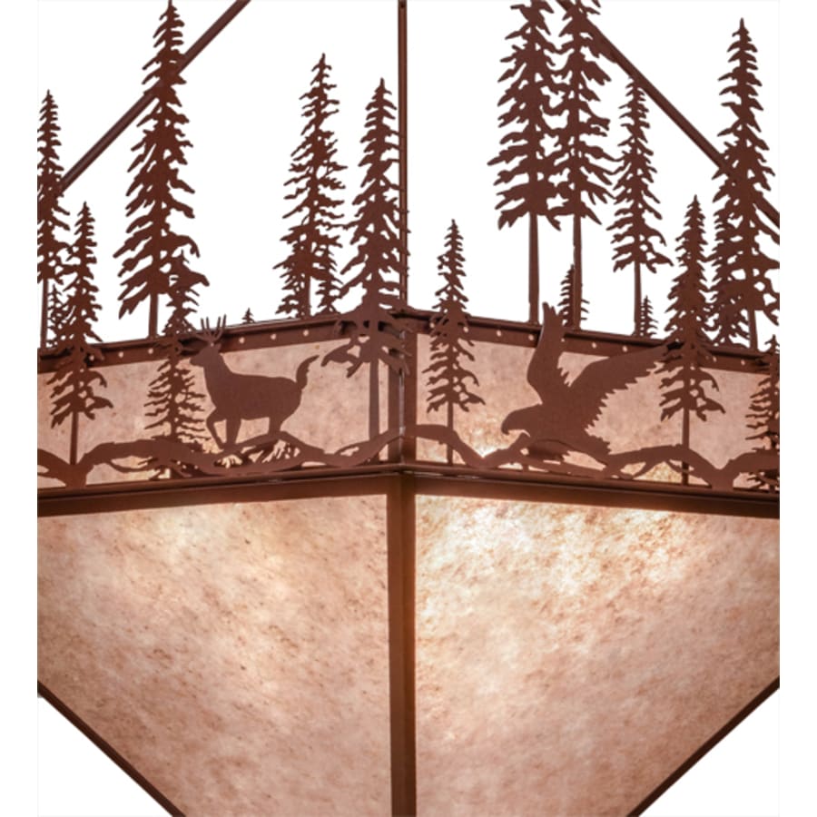 Meyda Tiffany Wildlife at Pine Lake 9 Light 60" Wide Pendant