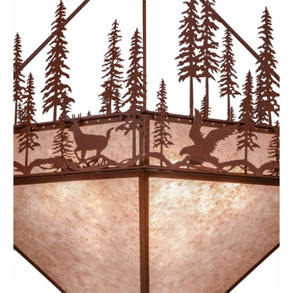 Meyda Tiffany Wildlife at Pine Lake 9 Light 60" Wide Pendant