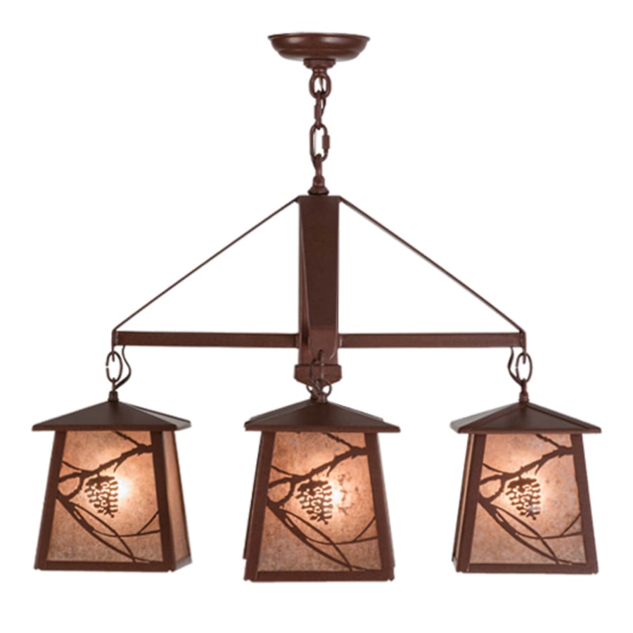 Meyda Tiffany Whispering Pines 4 Light 28" Wide Chandelier