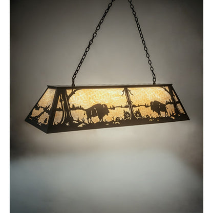 Meyda Tiffany Buffalo at Lake 9 Light 60" Wide Linear Pendant