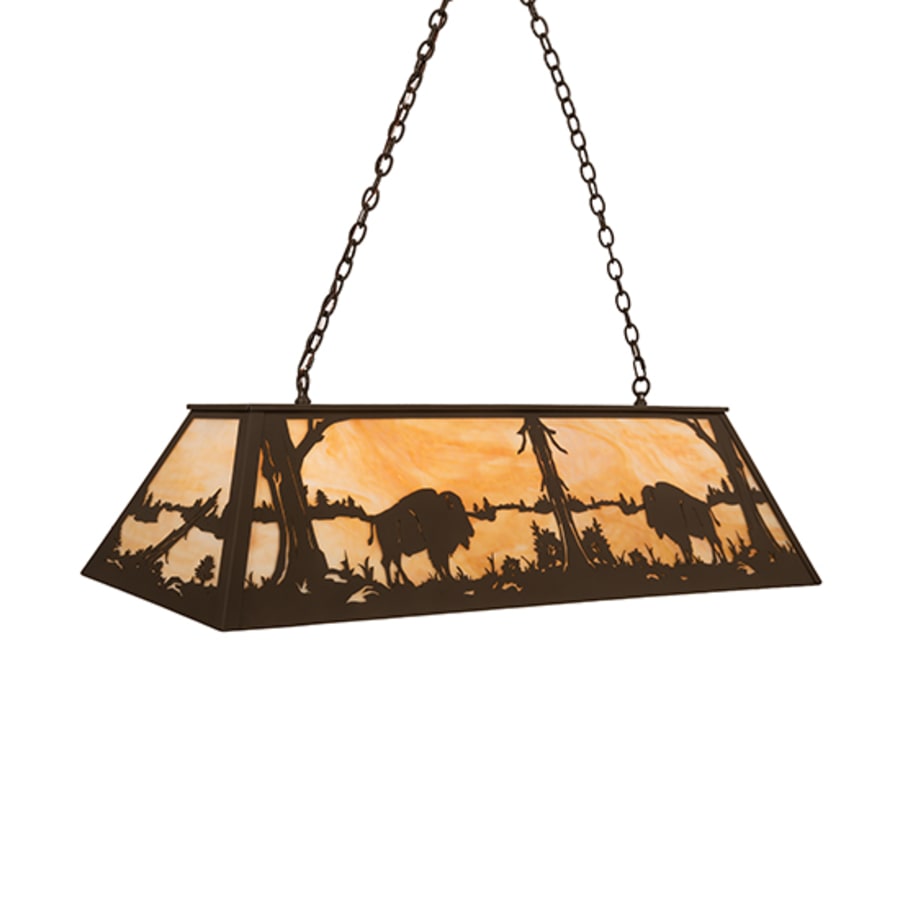 Meyda Tiffany Buffalo at Lake 9 Light 60" Wide Linear Pendant
