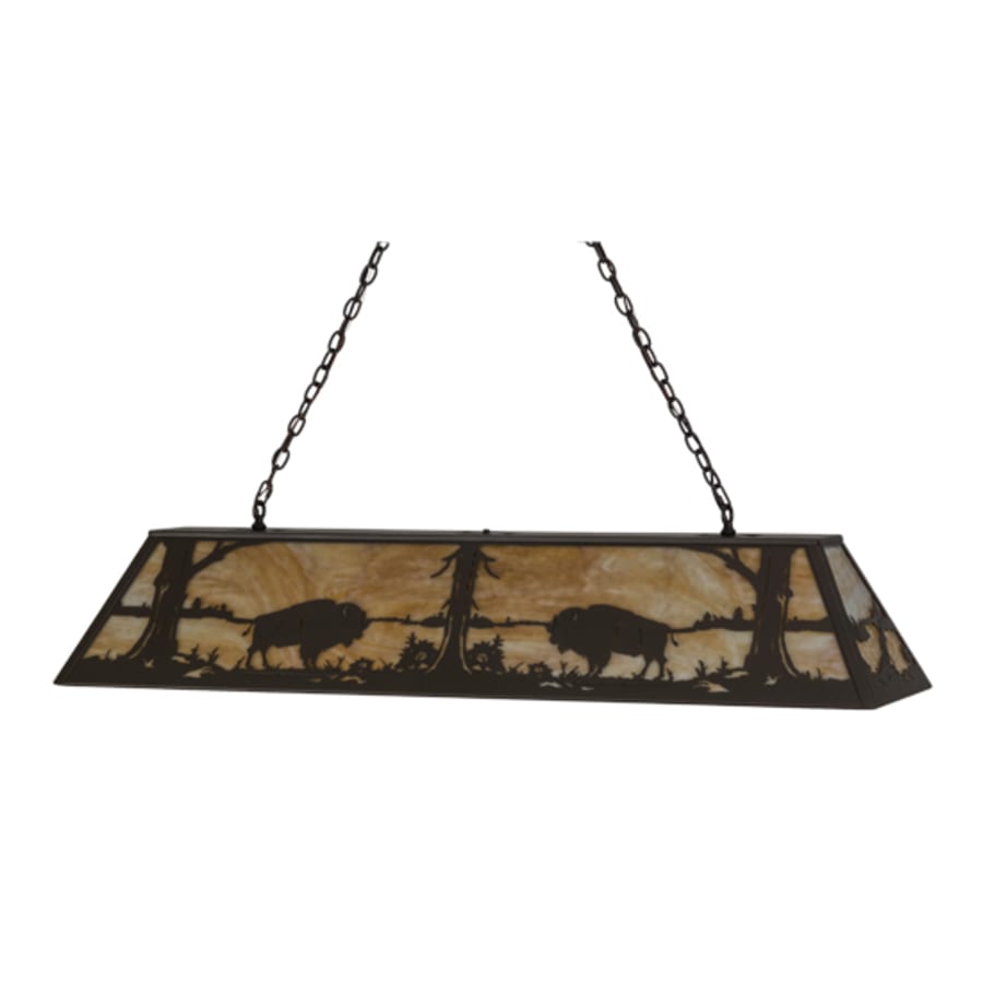 Meyda Tiffany Buffalo at Lake 9 Light 60" Wide Linear Pendant