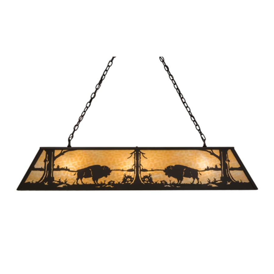 Meyda Tiffany Buffalo at Lake 9 Light 60" Wide Linear Pendant