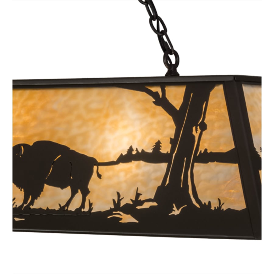 Meyda Tiffany Buffalo at Lake 9 Light 60" Wide Linear Pendant