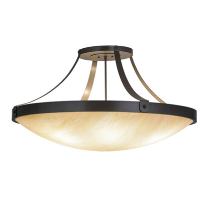 Meyda Tiffany Urban 6 Light 37" Wide Semi-Flush Bowl Ceiling Fixture