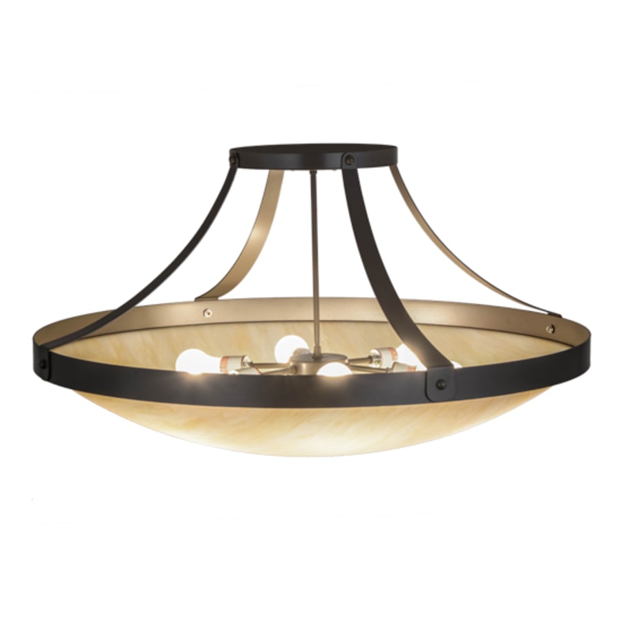 Meyda Tiffany Urban 6 Light 37" Wide Semi-Flush Bowl Ceiling Fixture