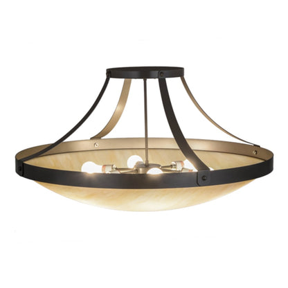 Meyda Tiffany Urban 6 Light 37" Wide Semi-Flush Bowl Ceiling Fixture