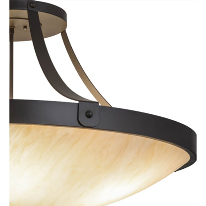 Meyda Tiffany Urban 6 Light 37" Wide Semi-Flush Bowl Ceiling Fixture