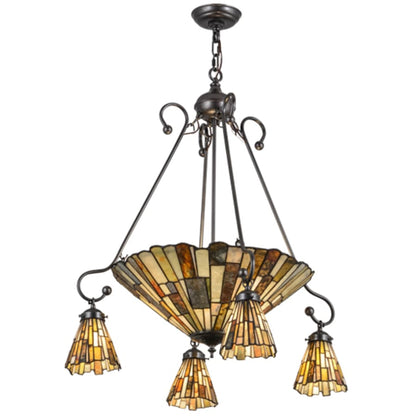 Meyda Tiffany Delta Jadestone 5 Light 30" Wide Chandelier