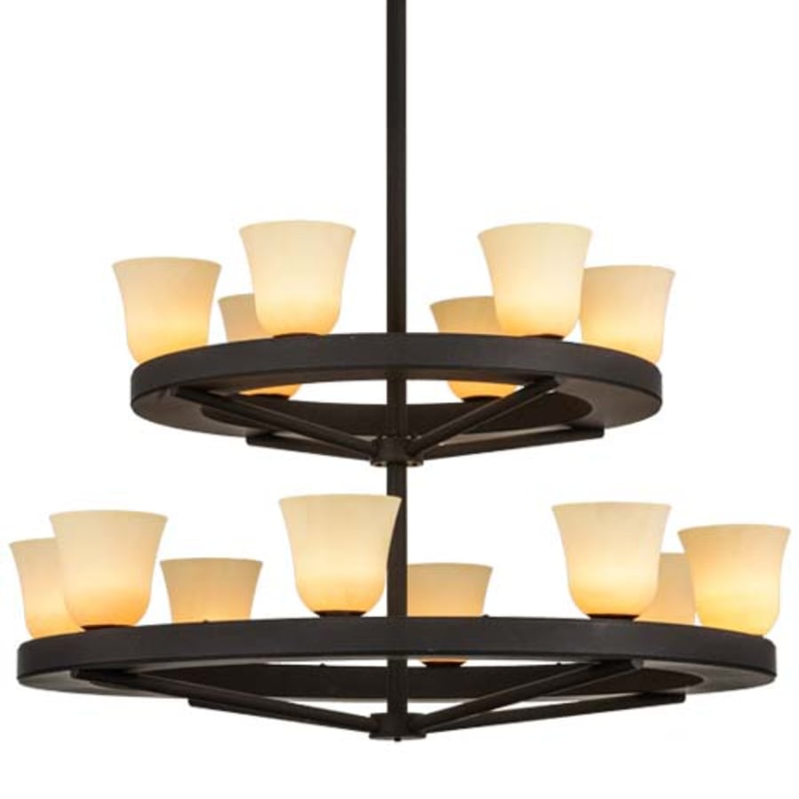 Meyda Tiffany Loxley Piedmont 14 Light 57" Wide Ring Chandelier