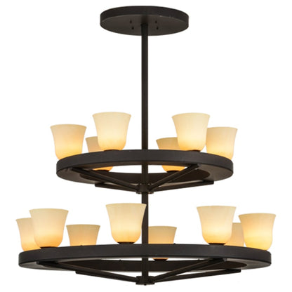 Meyda Tiffany Loxley Piedmont 14 Light 57" Wide Ring Chandelier