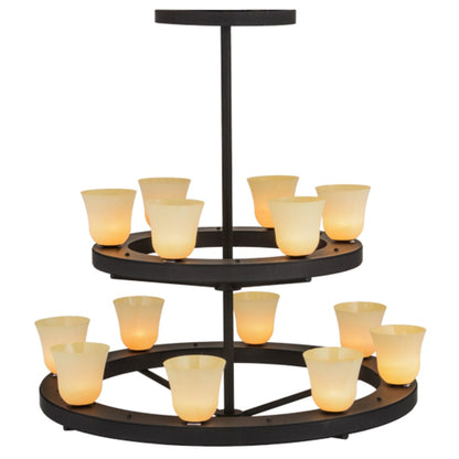 Meyda Tiffany Loxley Piedmont 14 Light 57" Wide Ring Chandelier