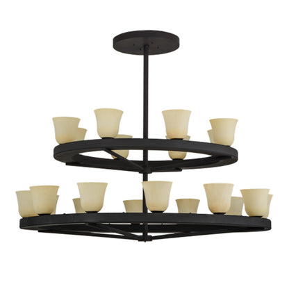 Meyda Tiffany Loxley Piedmont 20 Light 72" Wide Ring Chandelier