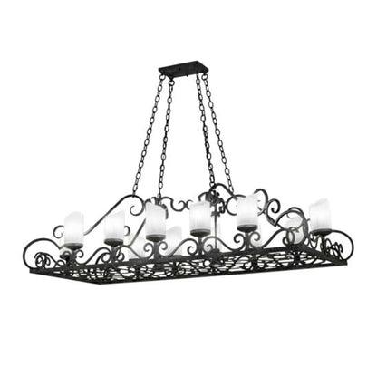 Meyda Tiffany Carlotta 12 Light 66" Wide Linear Chandelier