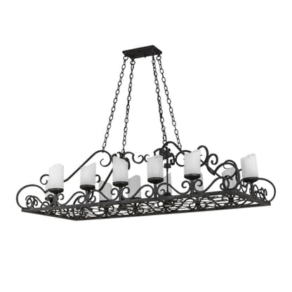 Meyda Tiffany Carlotta 12 Light 66" Wide Linear Chandelier