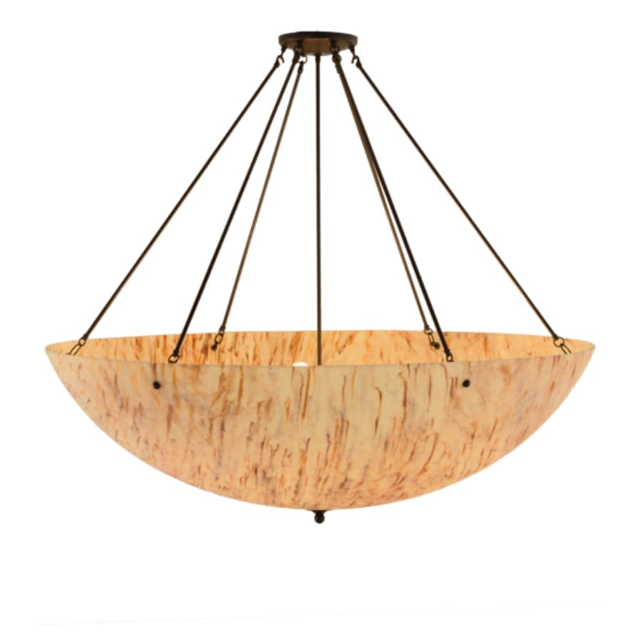 Meyda Tiffany Madison 8 Light 48" Wide Semi-Flush Bowl Ceiling Fixture with Beige Shade - Timeless Bronze Finish