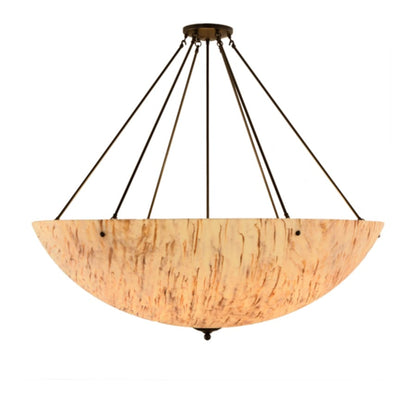 Meyda Tiffany Madison 8 Light 48" Wide Semi-Flush Bowl Ceiling Fixture with Beige Shade - Timeless Bronze Finish