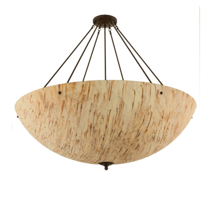Meyda Tiffany Madison 8 Light 48" Wide Semi-Flush Bowl Ceiling Fixture with Beige Shade - Timeless Bronze Finish