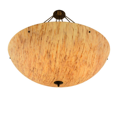 Meyda Tiffany Madison 8 Light 48" Wide Semi-Flush Bowl Ceiling Fixture with Beige Shade - Timeless Bronze Finish