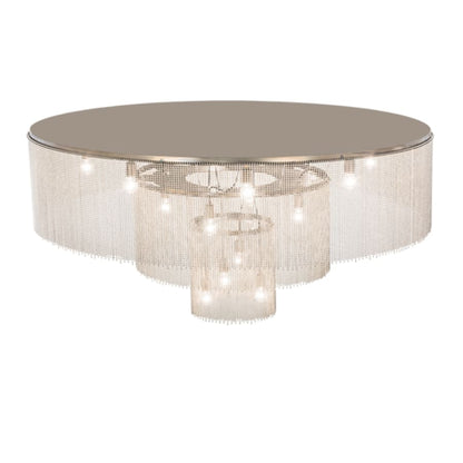 Meyda Tiffany Niagara 16 Light 72" Wide Flush Mount Ceiling Fixture - Antique Copper / Nickel Finish