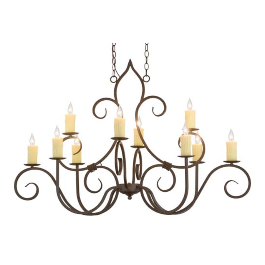 Meyda Tiffany Clifton 10 Light 48" Wide Taper Candle Style Chandelier