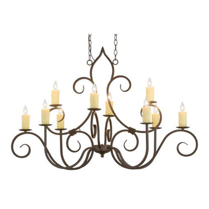 Meyda Tiffany Clifton 10 Light 48" Wide Taper Candle Style Chandelier