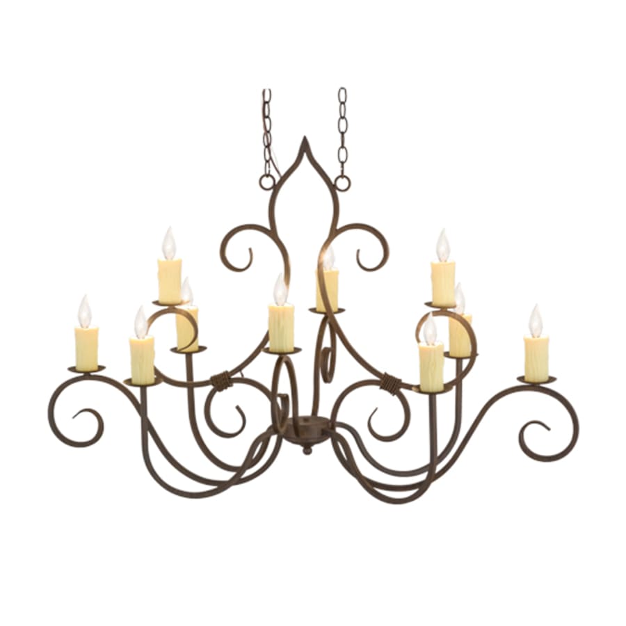 Meyda Tiffany Clifton 10 Light 48" Wide Taper Candle Style Chandelier